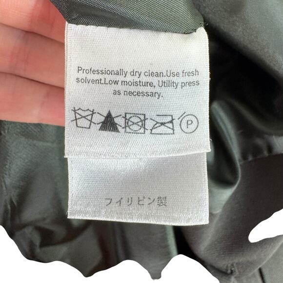 Eddie Bauer Deep Forest Green Wool Single Breasted Button Up Lined Blazer Sz 10 - Picture 5 of 5